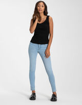 Teksap&uuml;ksid - High Waist - helesinine