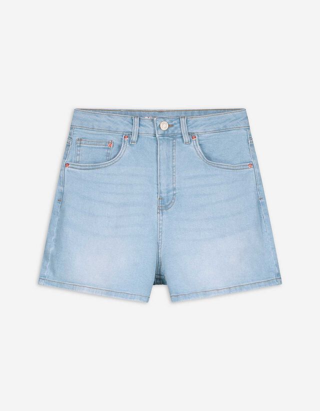 Short - Taille haute - Bleu clair