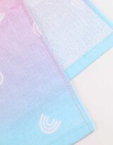 Poncho de baie - Broderii - Roz