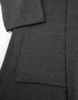 Cardigan lungo - Tasche applicate - grigio scuro