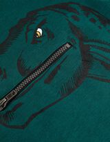 Felpa - Stampa - verde scuro