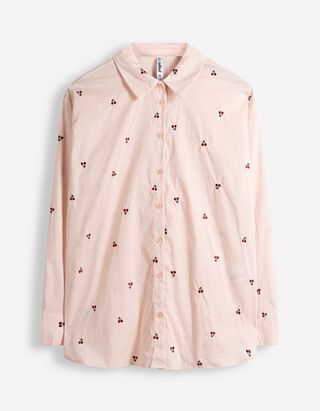 Bluse - Stickerei - rosa