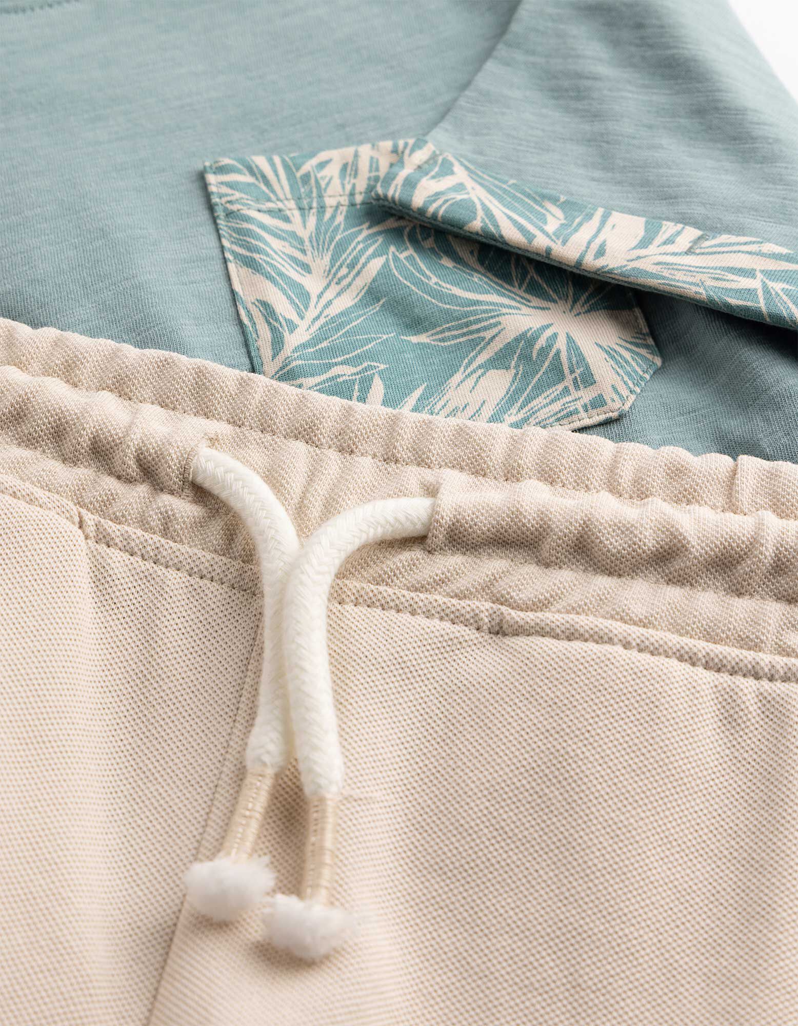 Ensemble T-shirt et short  - Manches courtes - bleu clair