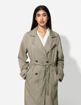 Trenchcoat - Knoopsluiting - lichtgroen