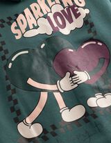 Kleid - R&uuml;ckenprint - t&uuml;rkis