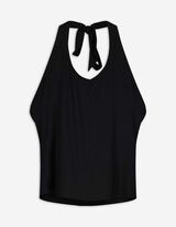 Top - Neckholder-Ausschnitt - schwarz