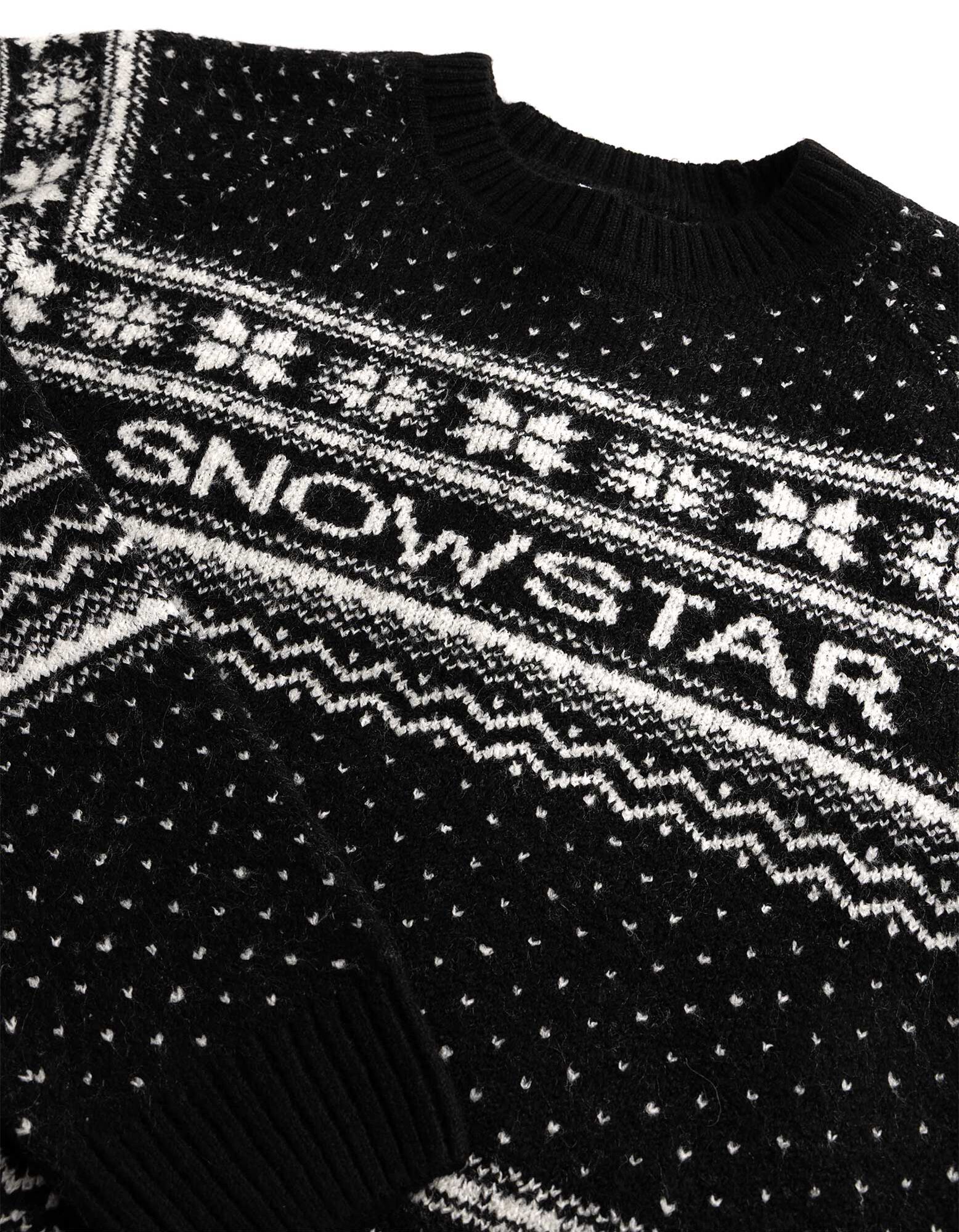 Pullover - gemustert - Schwarz