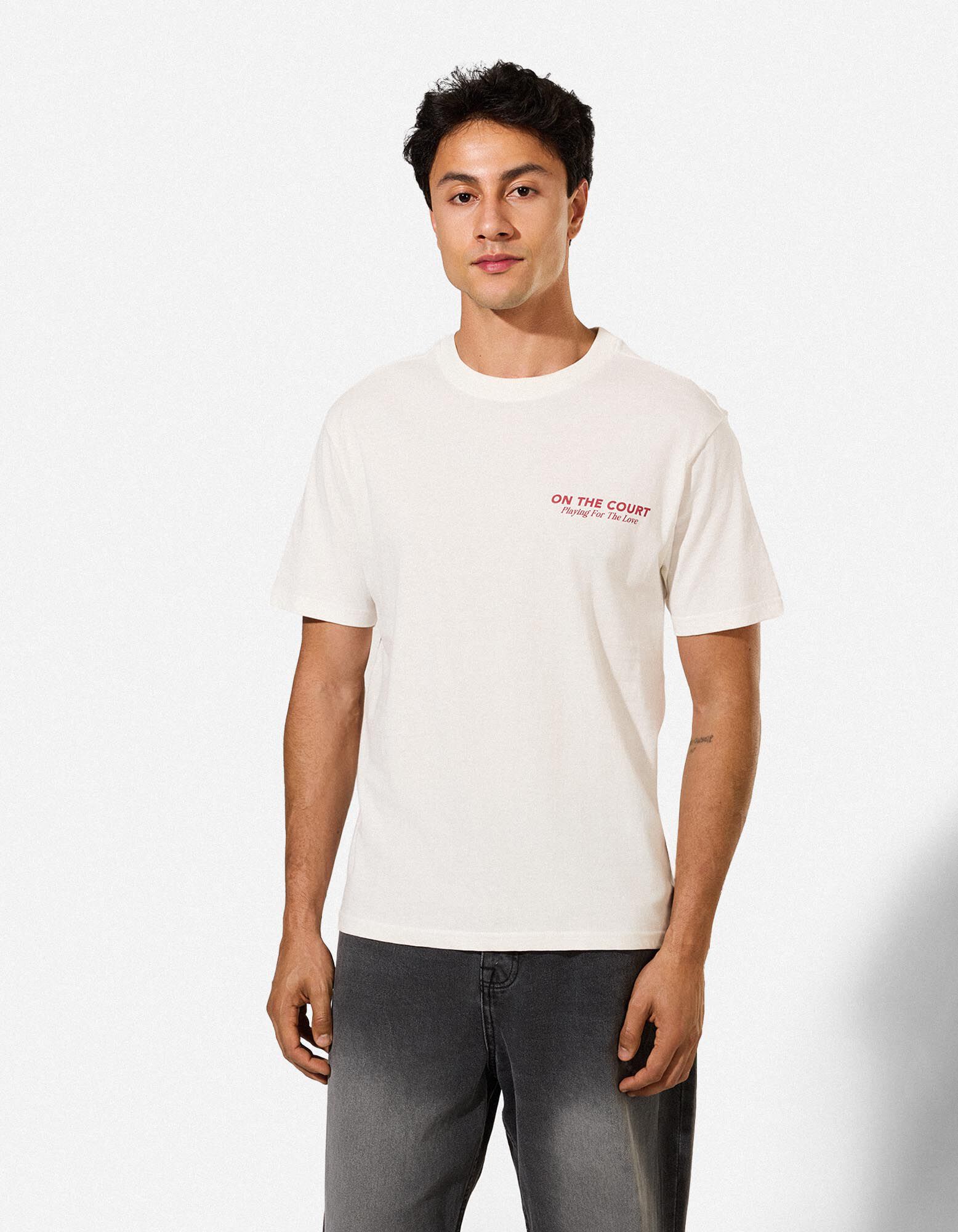 T-Shirt - R&uuml;ckenprint - wei&szlig;