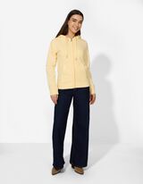 Sweatjacke - Kapuze mit Tunnelzug - gelb