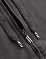 Sweatjacke - Kapuze mit Tunnelzug - dunkelgrau