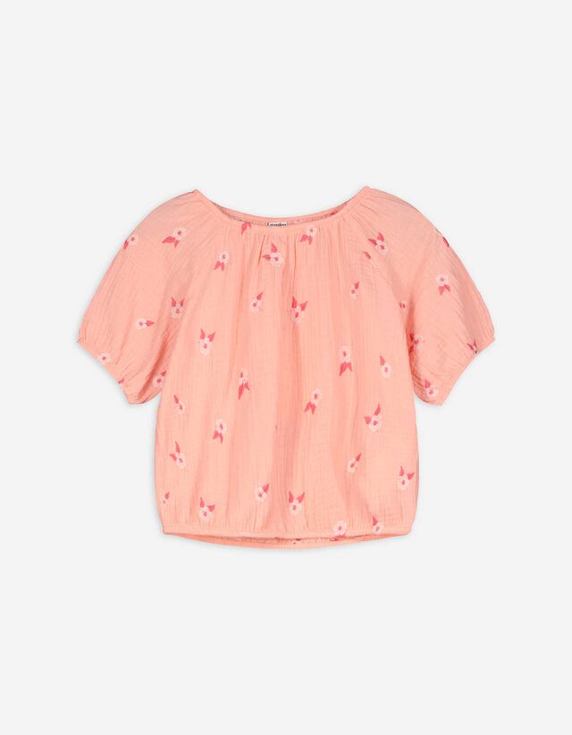 Maglia blusata - Mussola - rosa