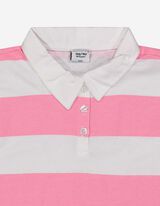 Skr&aacute;ten&eacute; tričko - Polo golier - pink