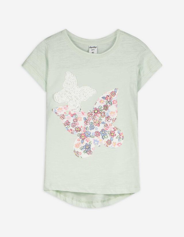 T-Shirt - Applikation - hellgrün