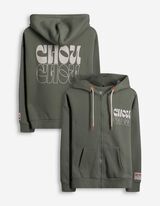 Sweatjacke - Print - grün