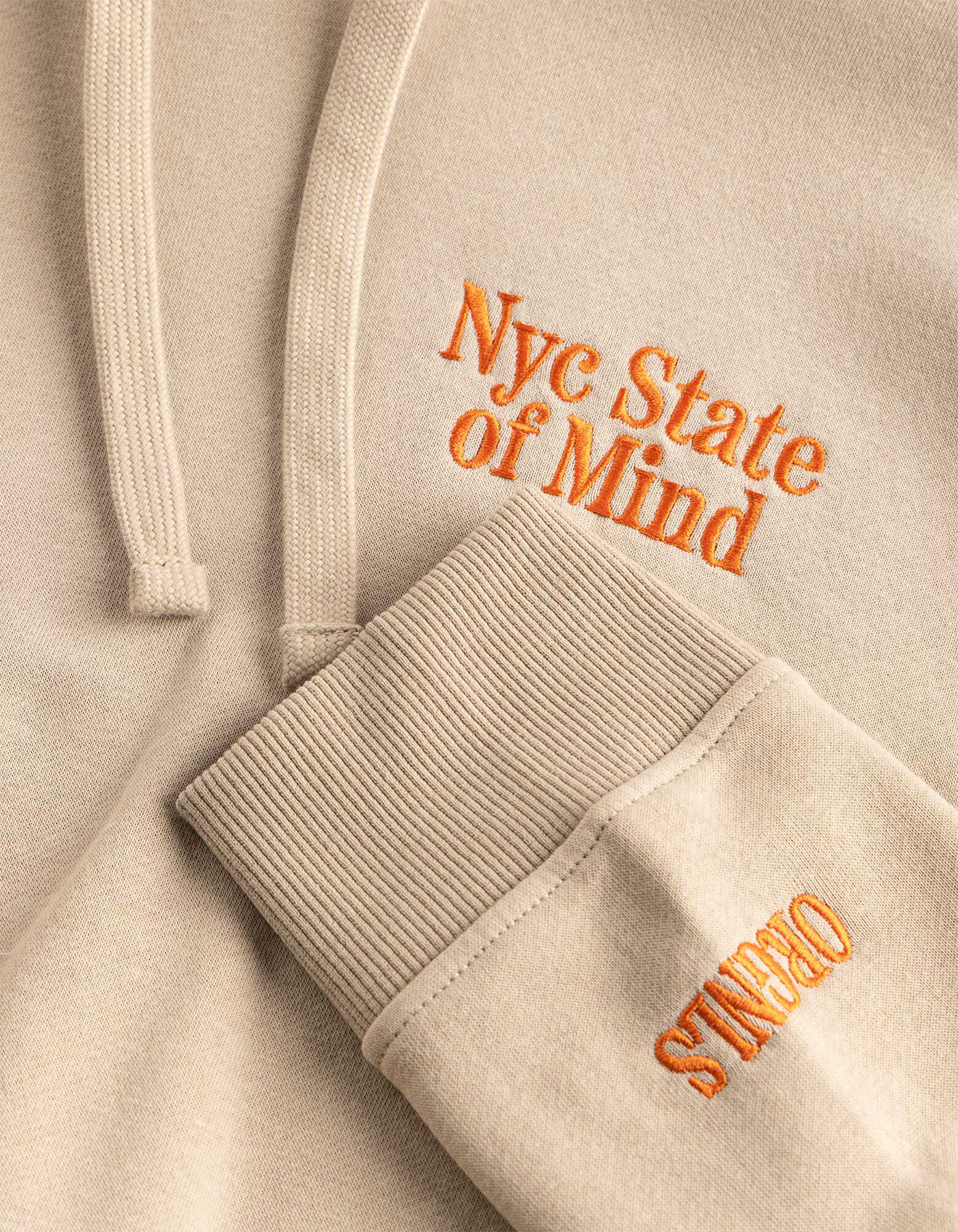 Sweatshirt - Stickerei - Beige