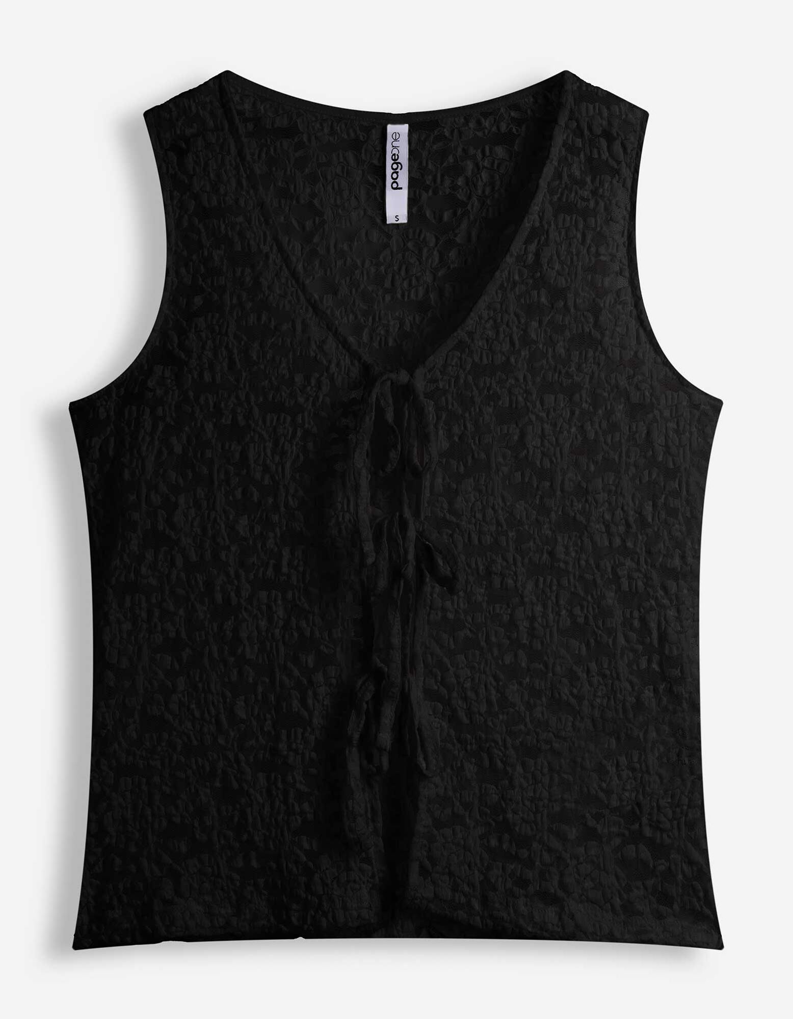Top sans manches - Teneur en stretch - noir