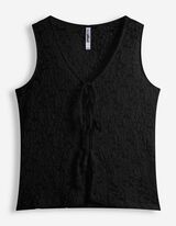 Top sans manches - Teneur en stretch - noir