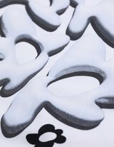 T-shirt - Print op rug - wit