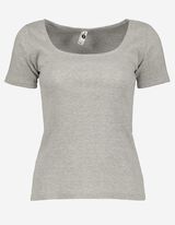 T-shirt - Encolure carr&eacute;e - Gris