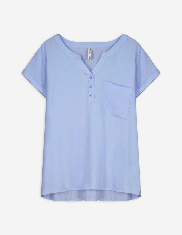 Blouse - Viscose - lichtblauw