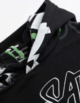 Hoodie - Print all-over - zwart