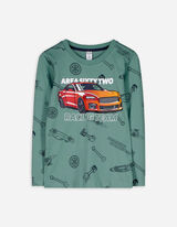 Langarmshirt - Print - grün