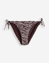 Bikinislip - Seitliche Schn&uuml;rungen - dunkelbraun