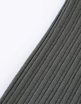 Megzta suknelė - Mezginys stulpeliu - tamsiai zalias