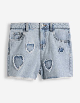 Shorts - Applikation - Hellblau
