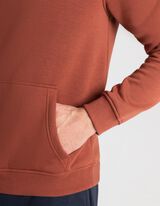 Bluză cu glugă - Amestec de bumbac - Maro