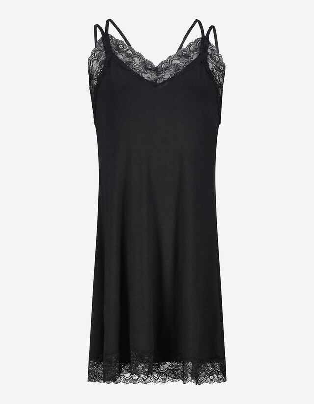 Top pijama - Garnitură din dantelă - Negru