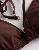 Bikinitop - Vetersluiting - bruin