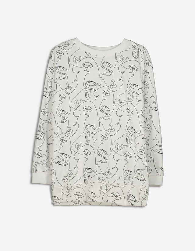 Damen Sweatshirt  - Allover-Muster