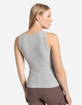 Top - Structură cu nervuri - Gri