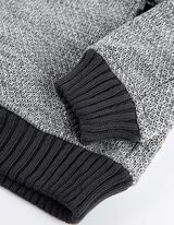 Pleteni kardigan - Kapuljača - sivo