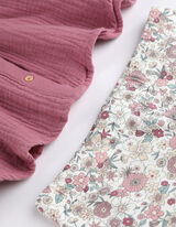 Set z šiat a legín - Mušelín - tmavocervena