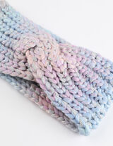 Čelenka - Hrubý úplet - svetlomodra