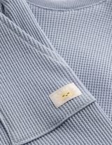 Set aus T-Shirt und Hose - Waffelstruktur - Hellblau