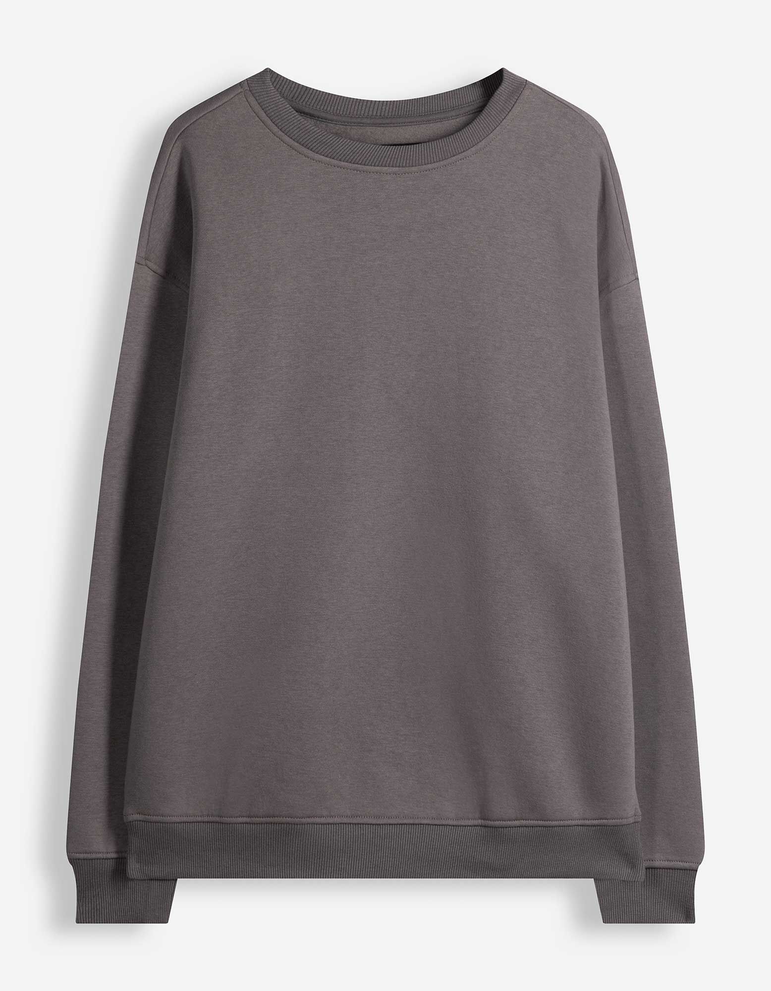 Sweat &agrave; capuche - Coupe oversize - gris fonc&eacute;
