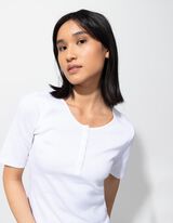 Póló - Bordázott - feher