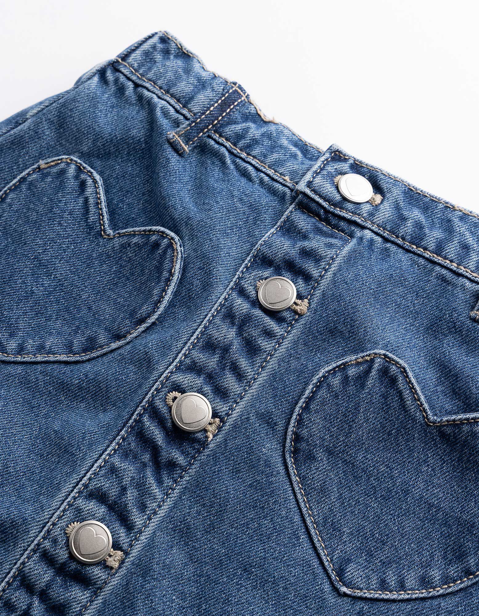 Jeansrock - mid blue denim - blau