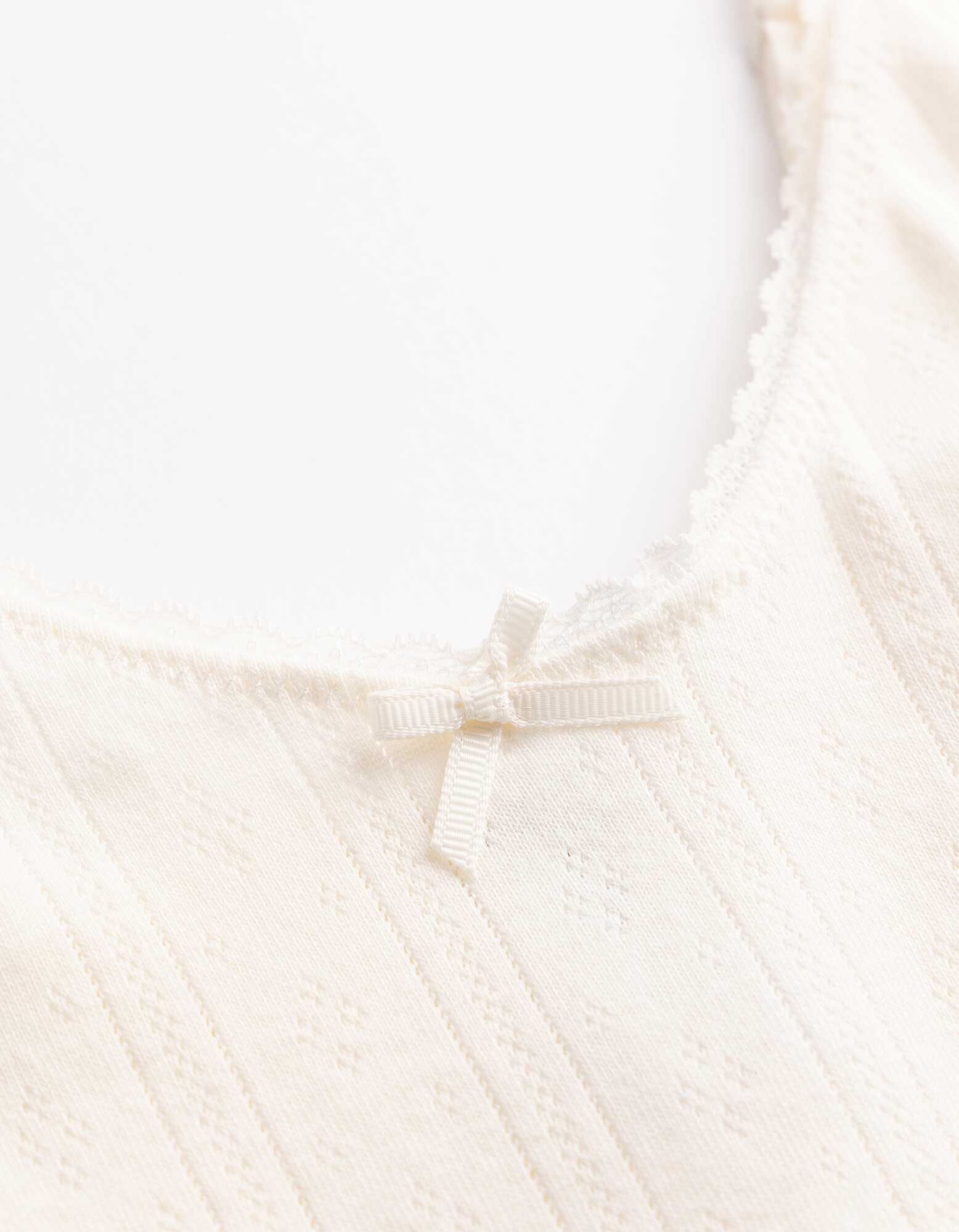 Unterhemd - Pointelle - Off-White