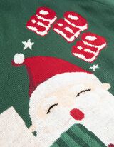 Pleteni pulover - Božić - zeleno