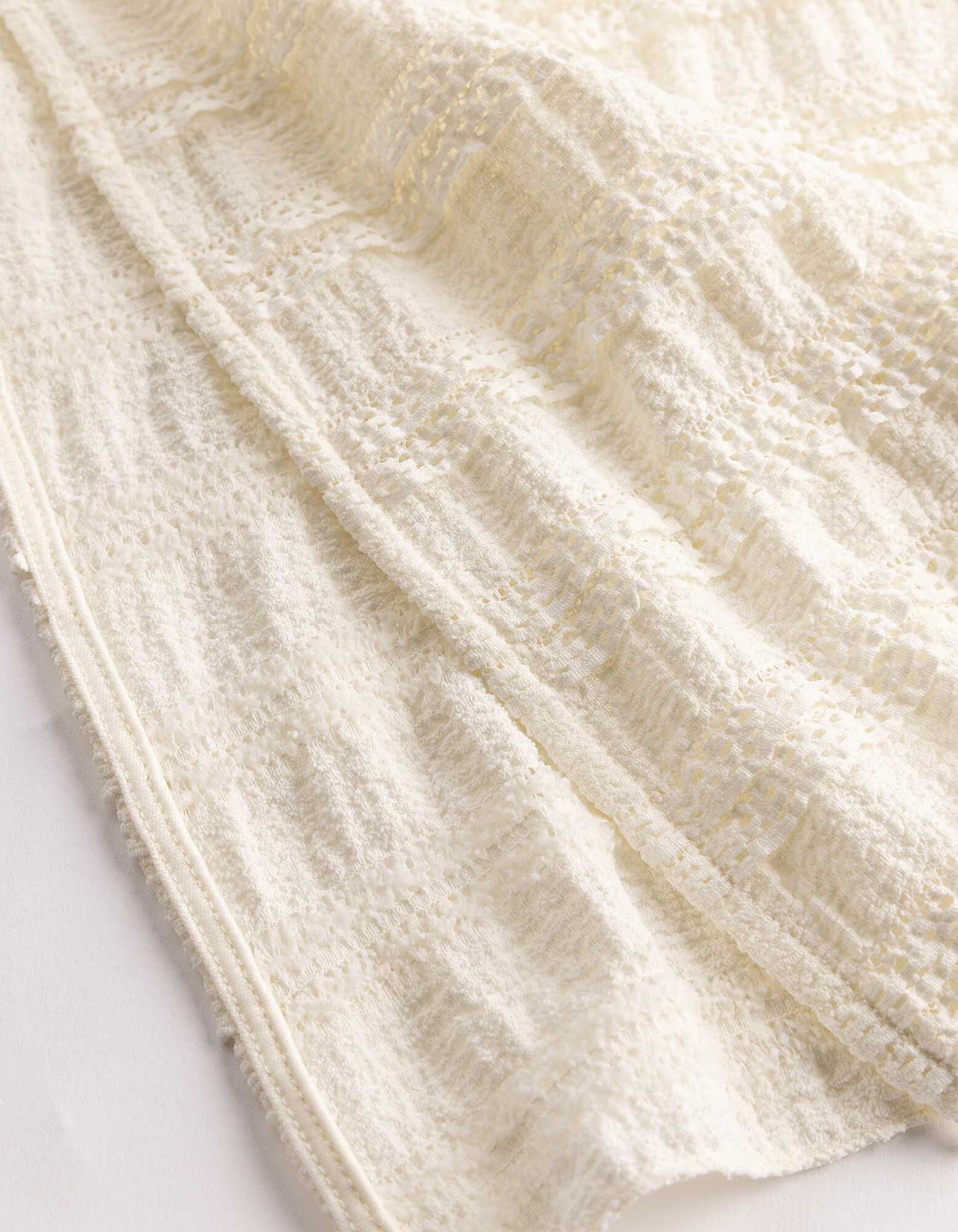 Jupe maxi longueur - Dentelle - Blanc cass&eacute;