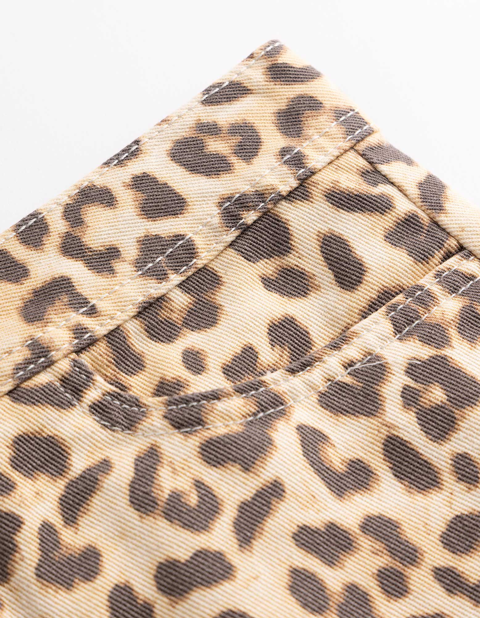 Midirock - Leopardenmuster - Beige