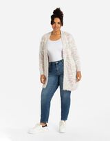 Kardig&aacute;n - Pl&uuml;ss - feher