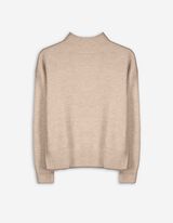 Pletený sveter - Oversized Fit - bezova