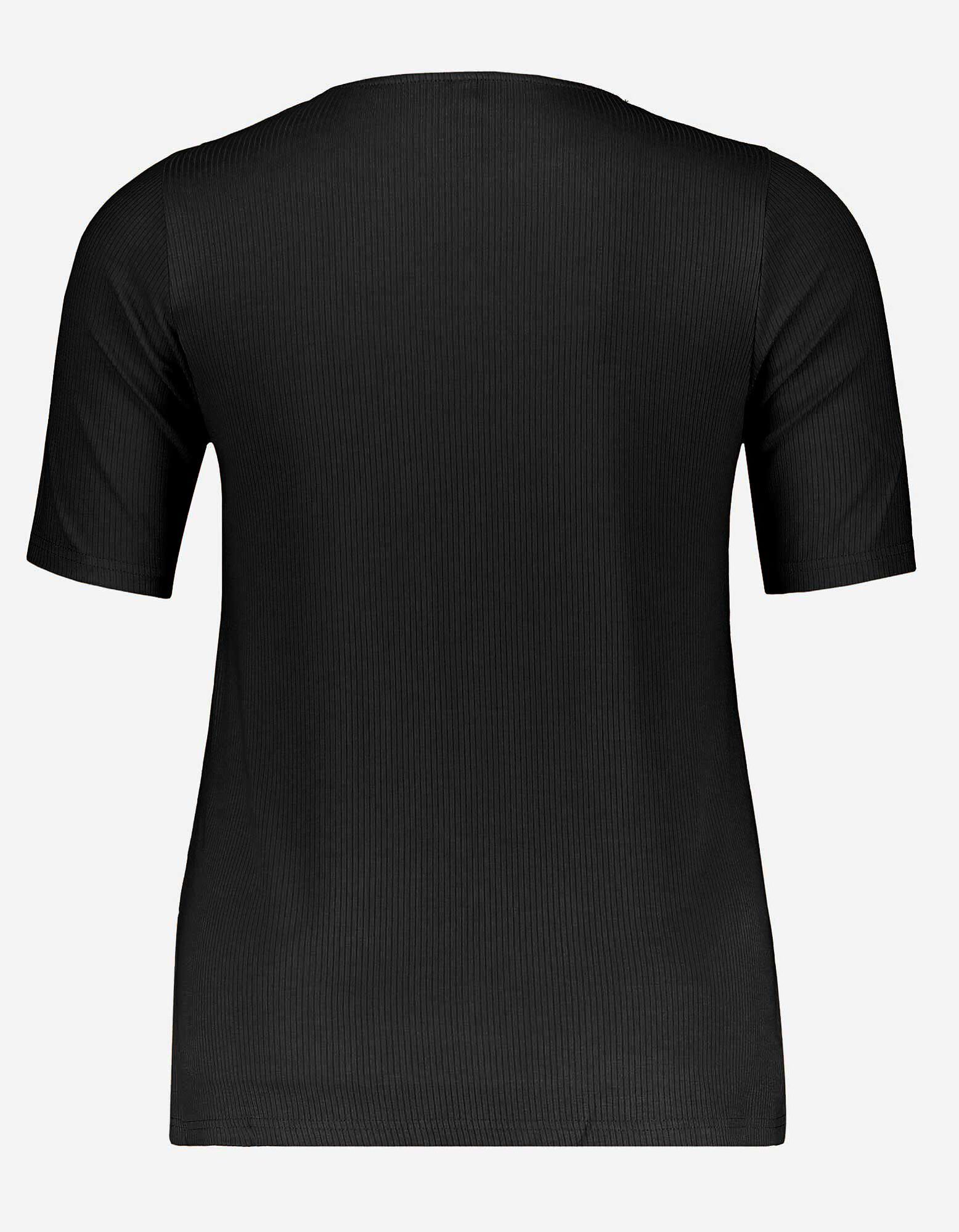T-shirt - Viscose m&eacute;lang&eacute;e - Noir