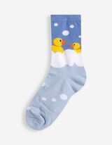 Chaussettes - Motif all-over - Bleu clair