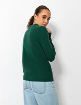 Pleteni pulover - ka&scaron;mir - tamno-zelena